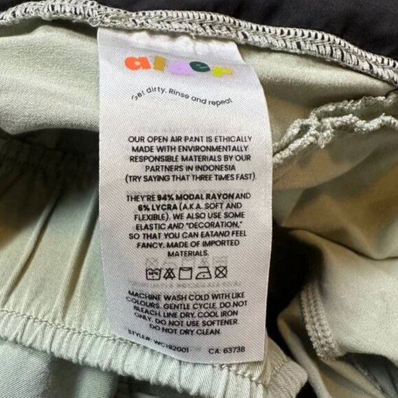 Alder Apparel Open Air Pant in Sage Green Size Women's Small - Picture 6 of 6